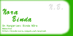 nora binda business card